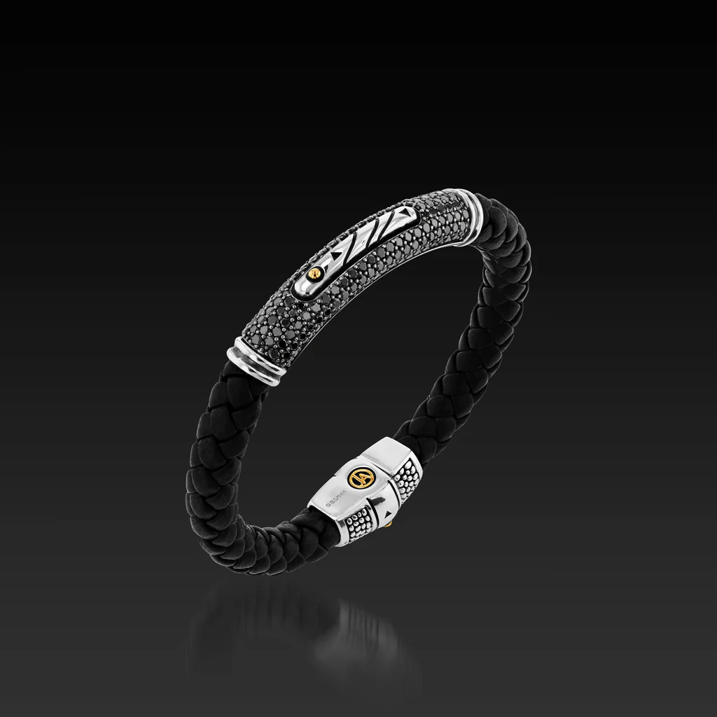 Diamond Leather Bracelet